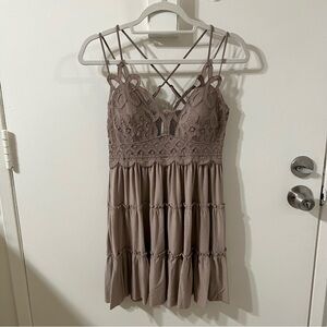 Free People Inspired Lace Mini Dress